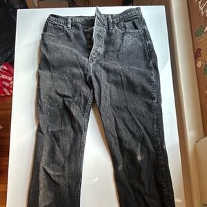 Abercrombie ultra high rise straight black jeans